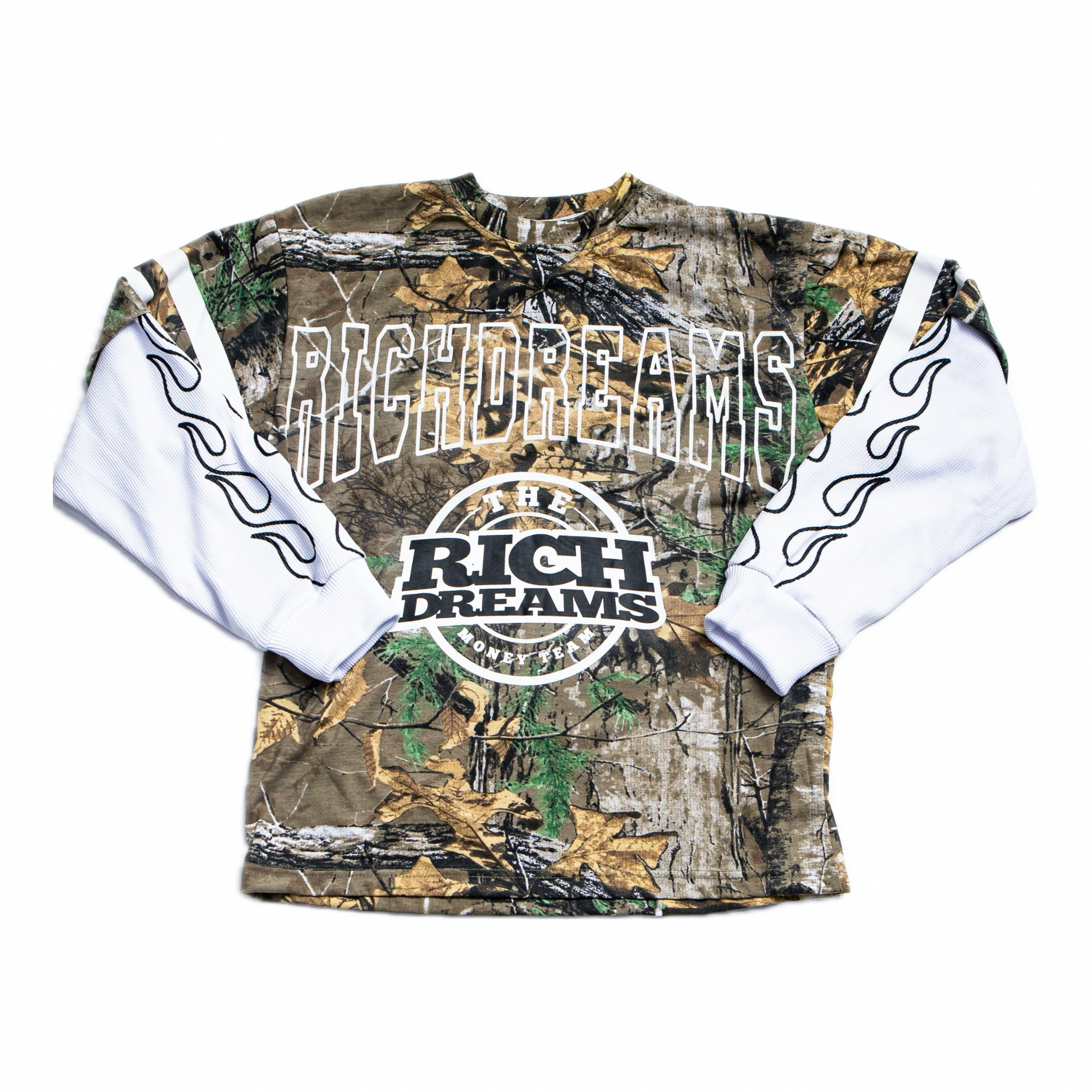 Rich Dreams camo thermal long sleeve streetwear top